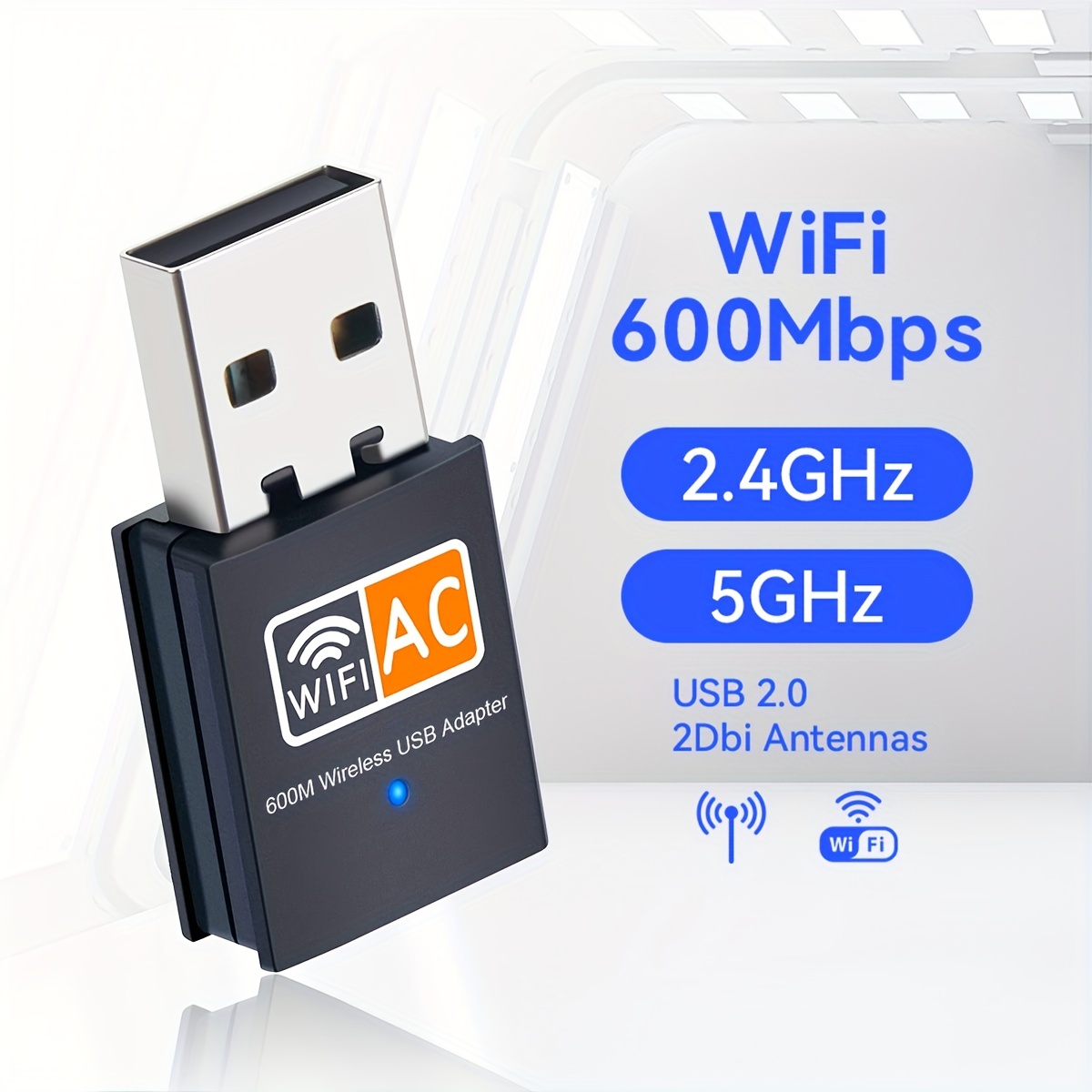 Clé USB WiFi 1300Mbps Dongle WiFi Double Bande 5G & 2.4G Adaptateurs WiFi  USB 3.0 Cle WiFi pour PC, Clé WiFi Puissante Compatible avec Windows