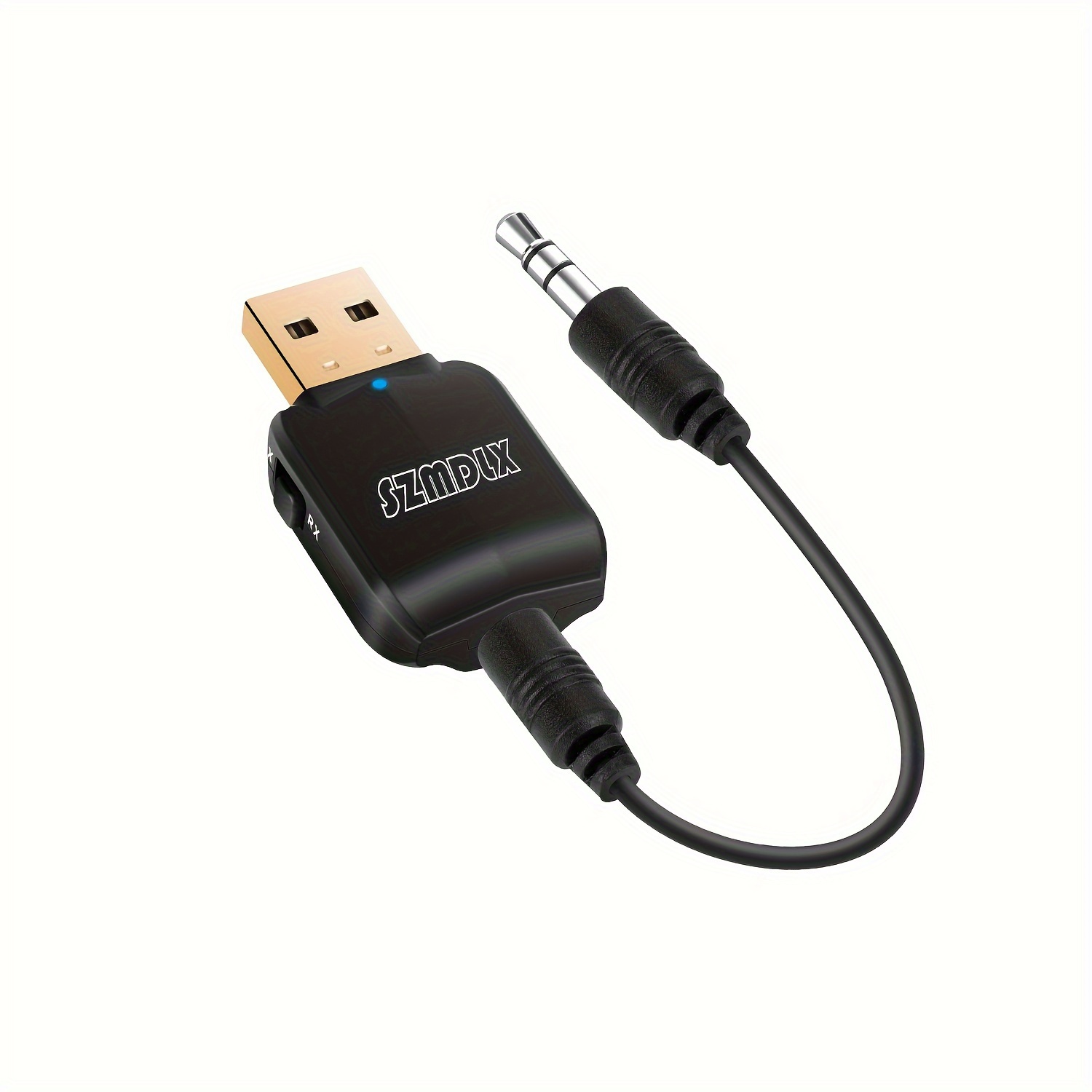 Adaptador receptor transmisor Bluetooth 5.1 portátil HiFi inalámbrico audio  AUX adaptador incorporado micrófono NFC para proyector de coche, TV