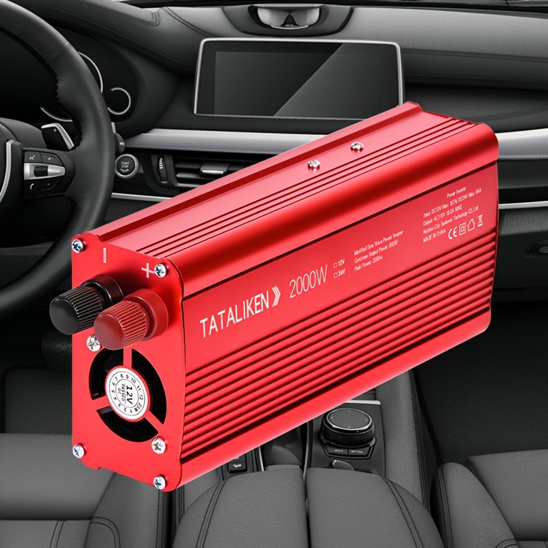 Inverter 1000W Car Power Inverters 12v DC to 110v AC Converter with Dual AC  Outlet 2.4A USB, 12 Volt Invertor Car Cigarette Lighter Battery Inverter