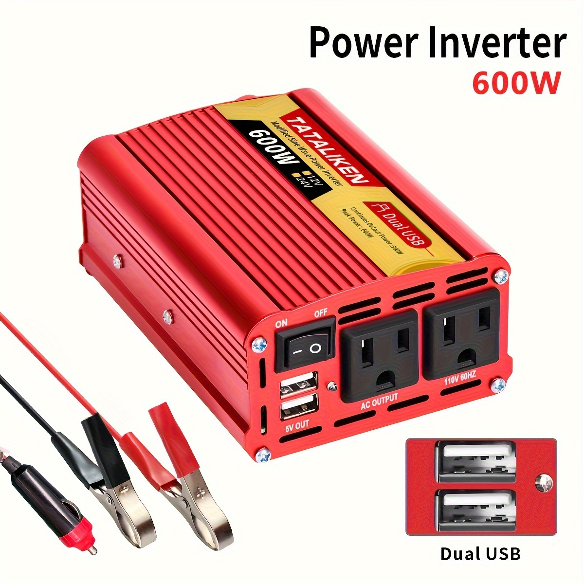 Car Power Inverter: Boost Your Car Charger Adapter Enjoy Ac - Temu