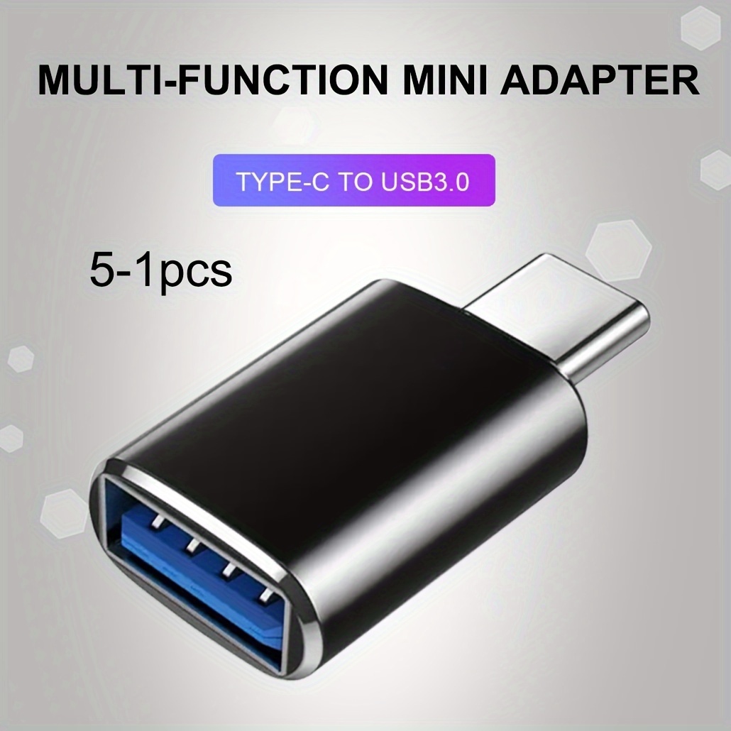 ADAPTATEUR OTG USB 3.0 TYPE-C/USB-A MÂLE/FEMELLE NOIR