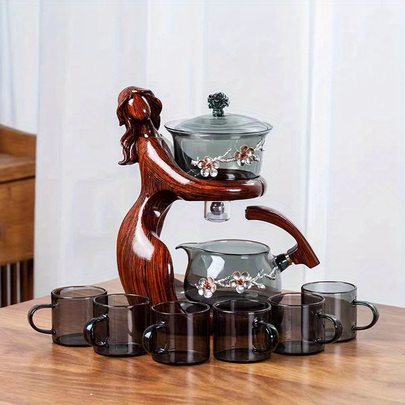 High Temperature Resistant Glass Tea Set With Magnetic - Temu