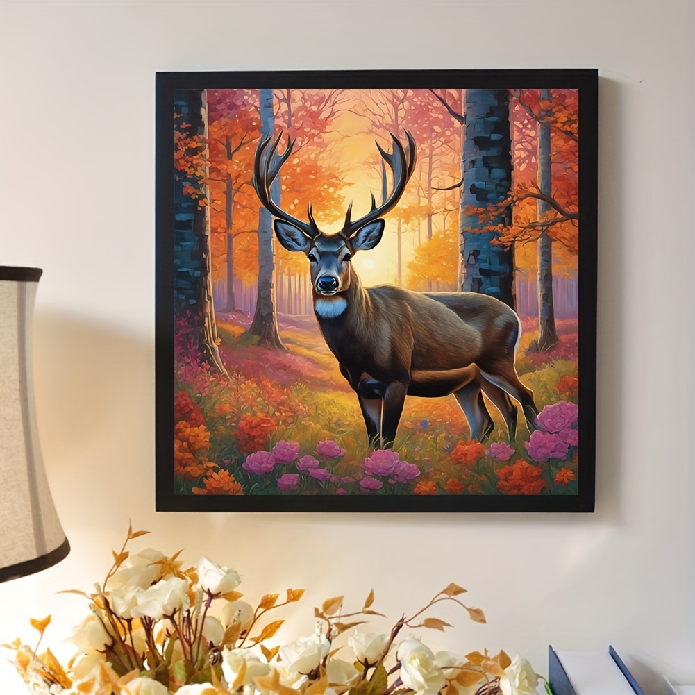 Mimik Deer Diamond Painting,Paint by Diamonds for Adults, Diamond Art with  Accessories & Tools,Wall Decoration Crafts,Relaxation and Home Wall Decor