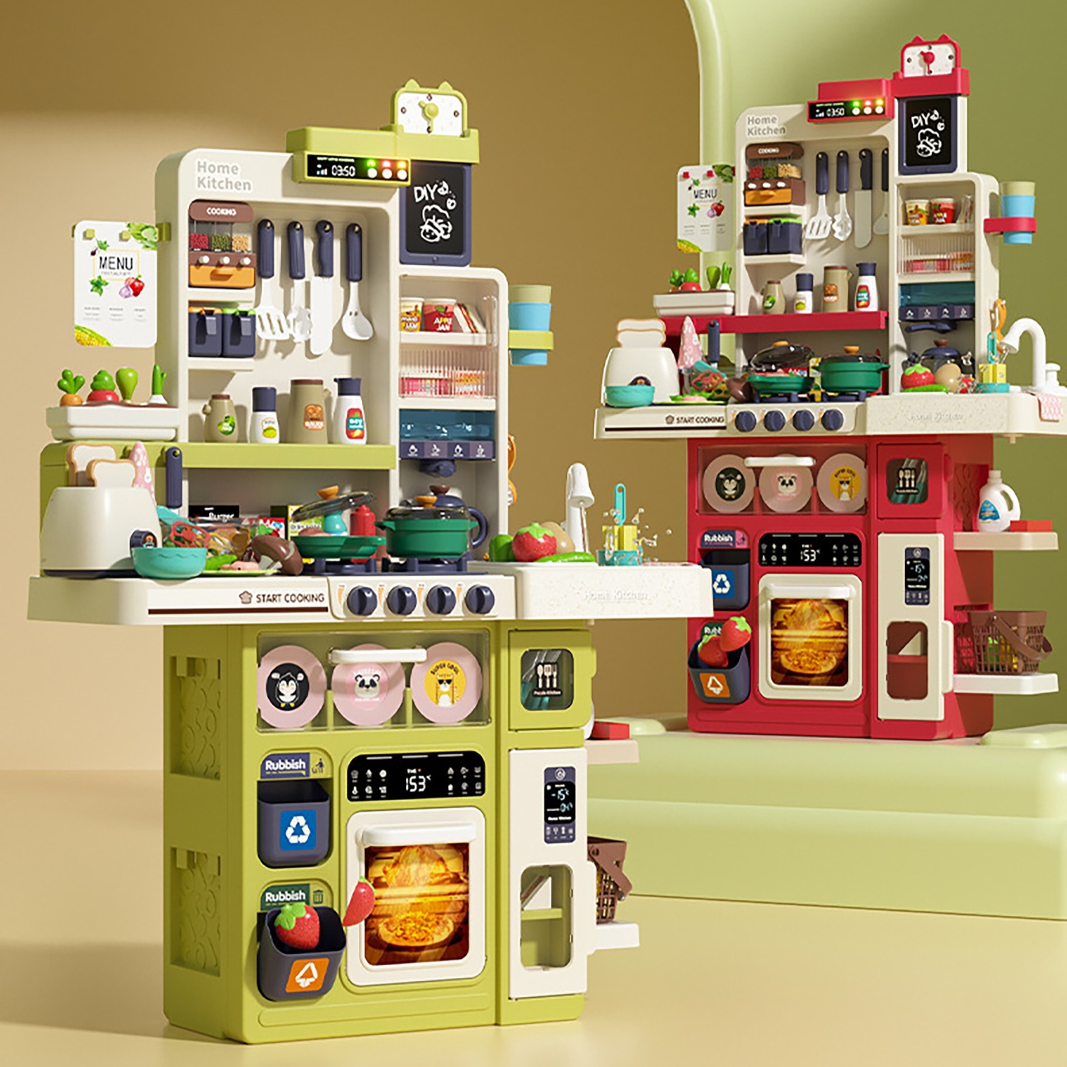 1PCS Pretend Play Mini Simulation Kitchen Toys Light-up & Sound BLUE  Household Appliances Toy For Kids Children BOY Girl