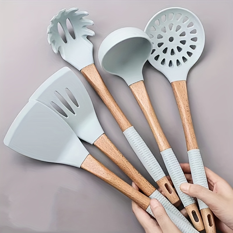 5pcs/set Cute Humanoid Silicone Baking Gadgets Kitchen Utensils Set Oil  Brush/scraper/egg Beater/spoon/measuring Spoon Aesthetic Room Decor Art