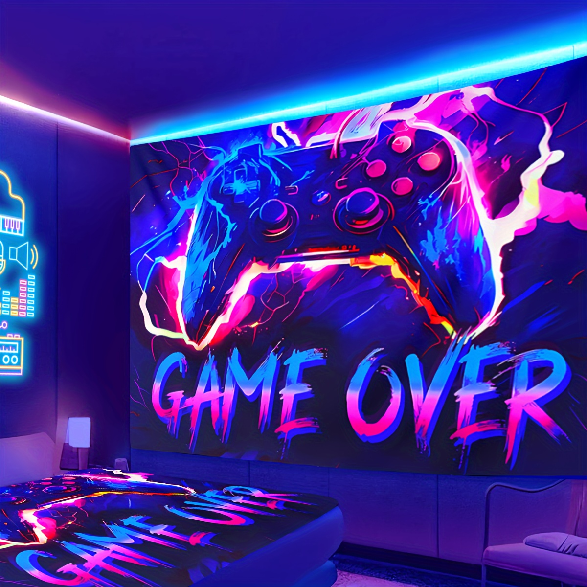 Neon LED Schild USB Licht Wand Deko Leuchte Gaming Setup Streamer  Beleuchtung