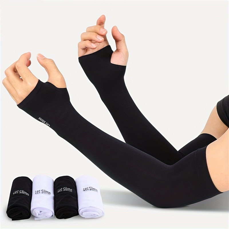 4 pares de rodilleras de voleibol y mangas de brazo de voleibol con  almohadilla de protección, rodilleras con agujero para el pulgar,  almohadillas de