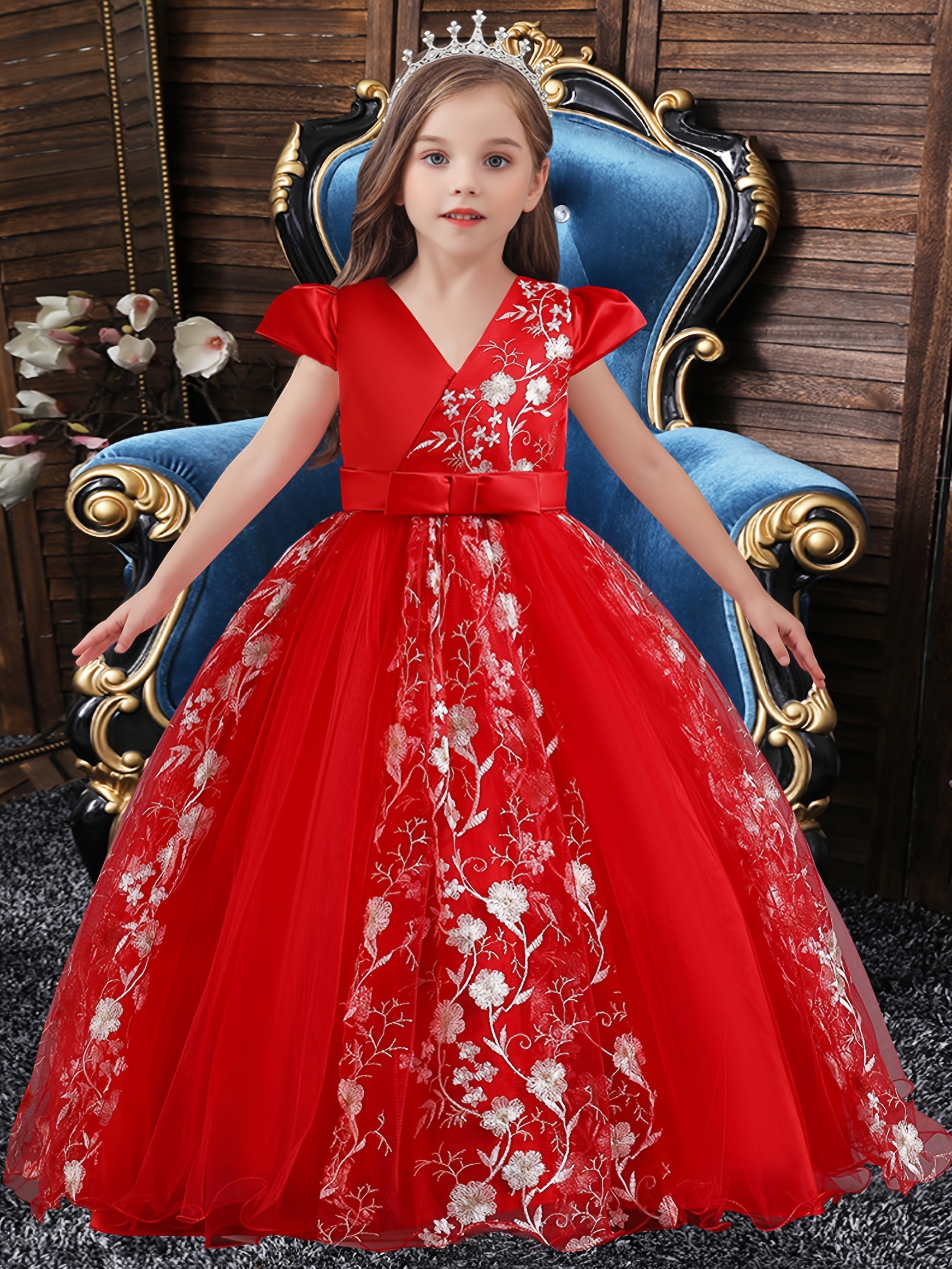 Long Sleeve Flower Girl Dress - Temu