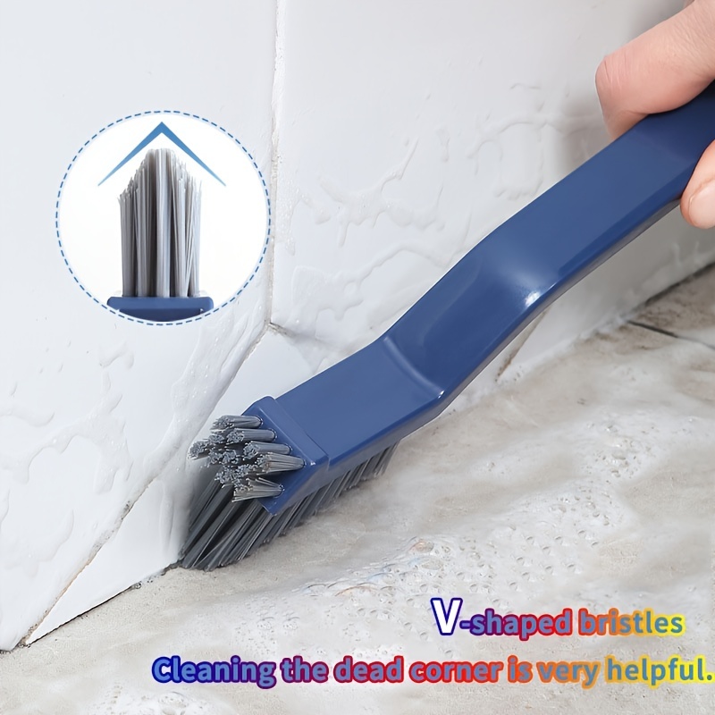 Plastic Blue Color Dust Cleaning Brush With Long Handle For Bathroom &  Tiles