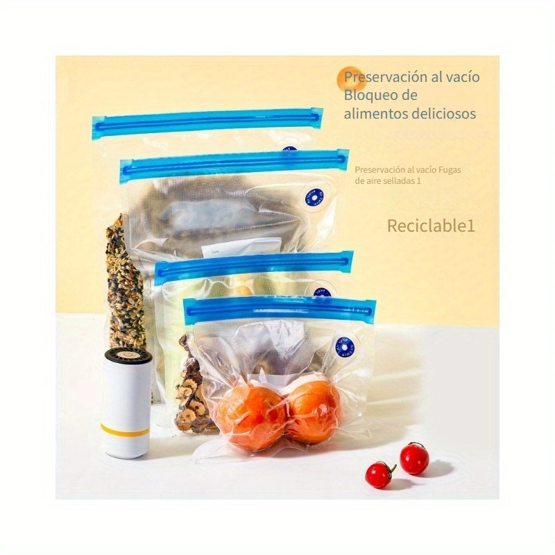 FoodSaver® Bolsas reutilizables con cremallera al vacío de un cuarto de  galón, para uso con selladores al vacío de mano FoodSaver, 10 unidades y