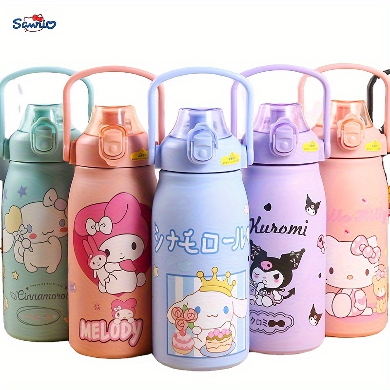 Sanrio Hello Kitty Vacuum Insulated Thermal Water Bottle 18.6oz, Stainless  Steel, Flip-Up Straw Spout, Locking Spout Cover And Bag, Durable Cup, Gift