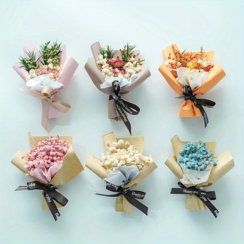 15 colori Mini fiori secchi naturali Bouquet fiale vaso carta confezione  regalo riempimento decorazione fotografia sfondo