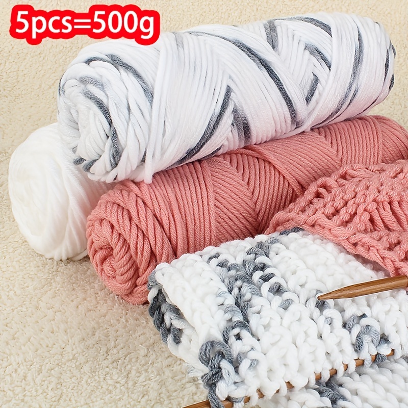 Chunky Wool Yarn DIY Soft Thick Bulky Arm Knitting Wool Roving Crochet 45M, Size: One size, Pink