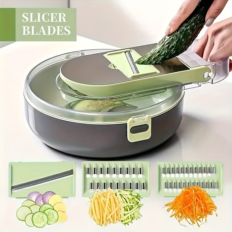 LHS Vegetable Chopper, Multifunctional 10-in-1 Food Chopper, Pro Onion  Chopper, Vegetable Slicer Dicer Cutter with 5 Blades, Veggie Chopper with