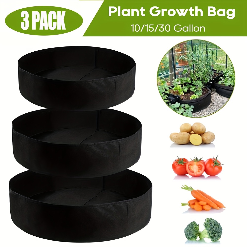 Delxo 5 Pack 10 Gallon Potato Grow Bags, Vegetable Grow Bag with Velcr