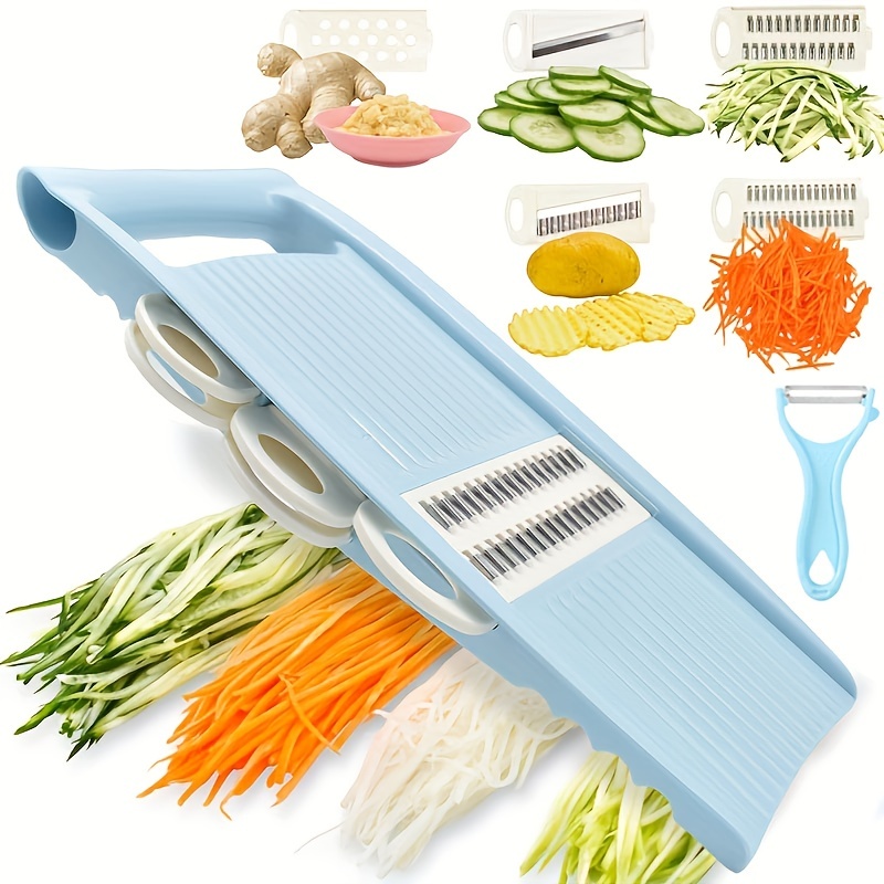 Picador de verduras 11 en 1 para cocina, mandolina, cortador de verduras,  espiralizador, picador de cebolla, rallador de queso, picador de alimentos