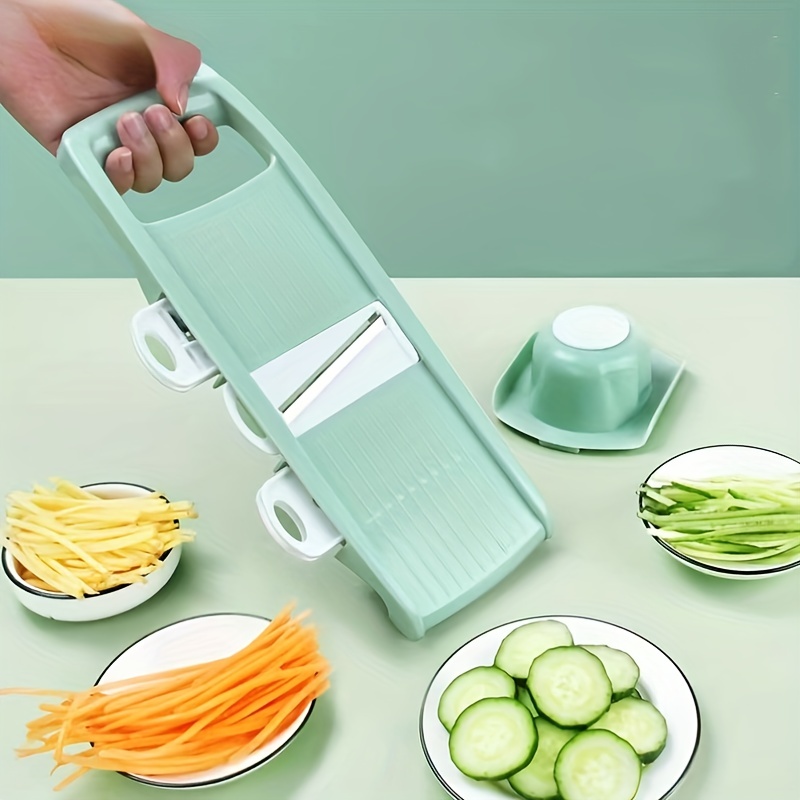 2017 Adjustable Mandoline Professional Vegetable Slicer Grater Fruit Cutter  with 5 Interchangeable Blades Kitchen Accessories - AliExpress