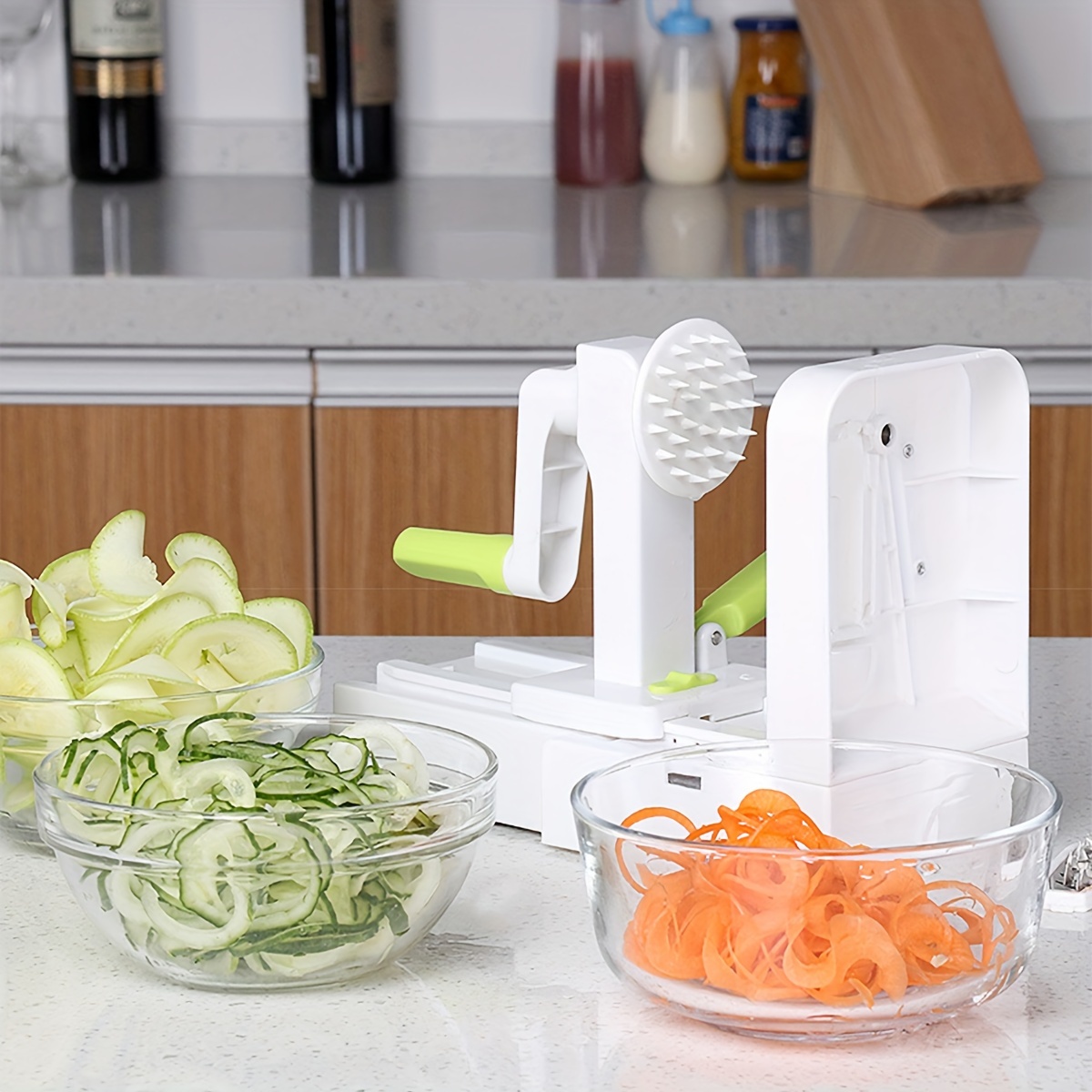 3 in 1 Spiral Slicer Zucchini Noodle Maker Vegetable Spiralizer Spiral  Rotating Slice Cutter Manual Grater Kitchen Tools for Health & Diet Food  Salad