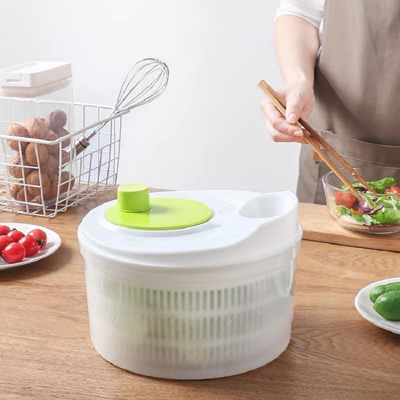 Electric Salad Spinner, 4.75L, Rechargeable Lettuce Spinner with Bowl,  Quick Drying Vegetable Fruit Lettuce Dryer Spinner, Easy Water Drain System