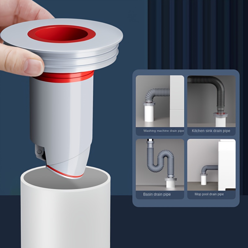 Outus 4 Stück Abflussrohr Schlauchdichtung Deodorant Silikon Stecker  Verschlussstopfen Kanaldichtung Ring Waschmaschine für Bad Küche Reinigung  Werkzeuge : : Baumarkt