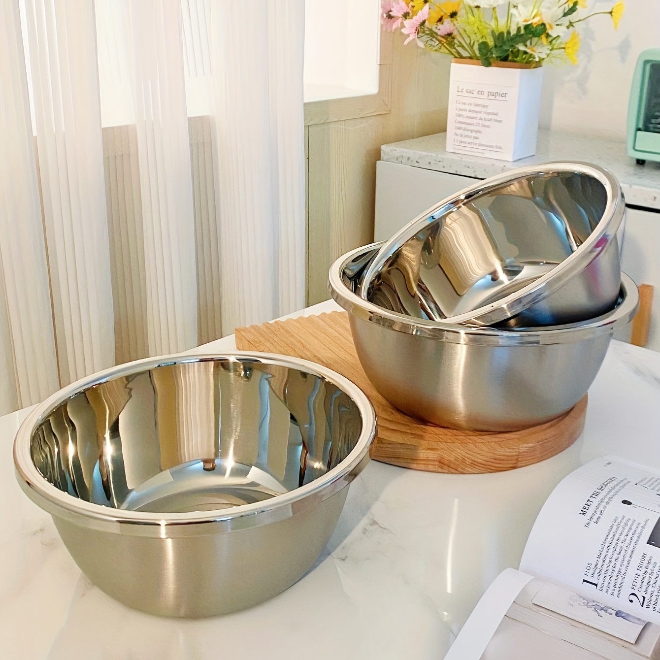 Stainless Steel Vegetable Basin Extra Large Mixing Bowl Metal Bowls Kitchen  Wash Big Accessory - AliExpress