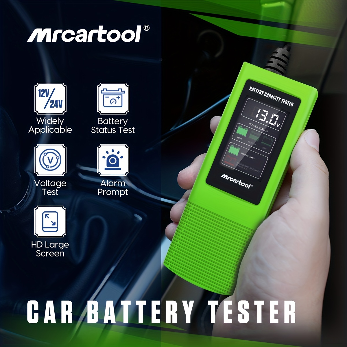 Vérificateur de batterie - 2-14.8V Car Van Auto Battery Tester  Storage/Maintenance Charger System Analyzer Checker Tool : : Auto  et Moto
