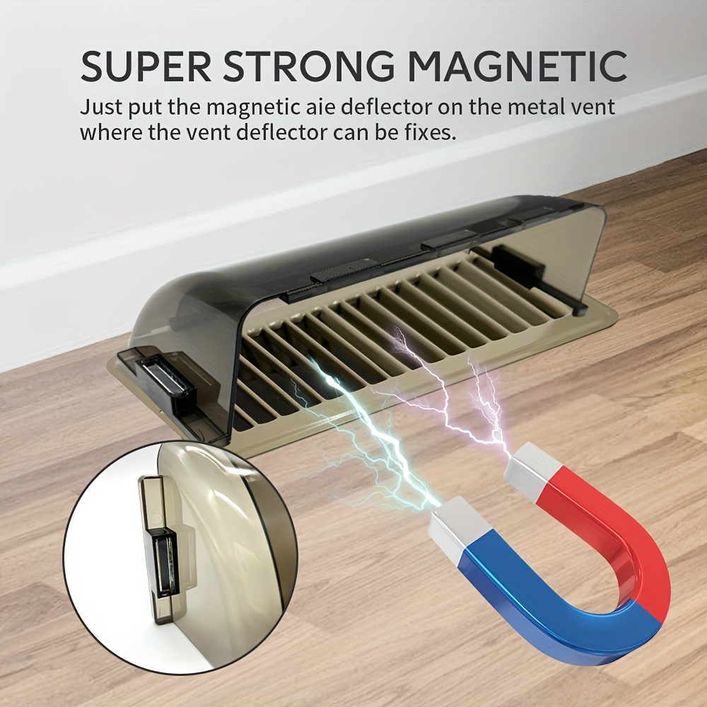 6 Pcs Magnetic Vent Covers for Home Floor Vent Covers with Magnetic Strip  Compatible with All