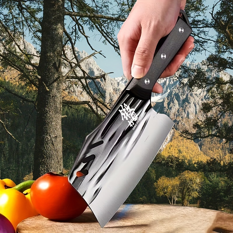 3pcs Juego Cuchillos Cocina 7in Meat Cleaver 7in Santoku - Temu