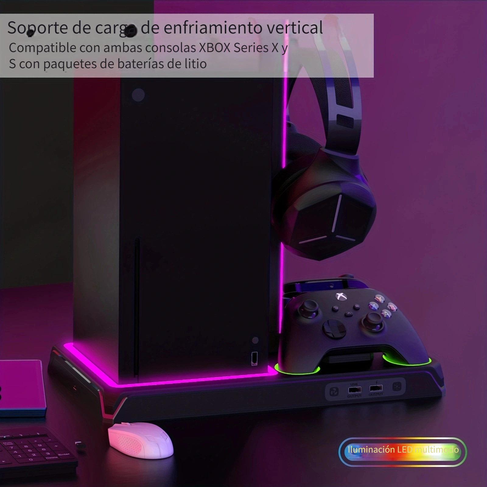 Cargador Doble Para Joystick Xbox One Xbox Serie X Y S Hasta 40