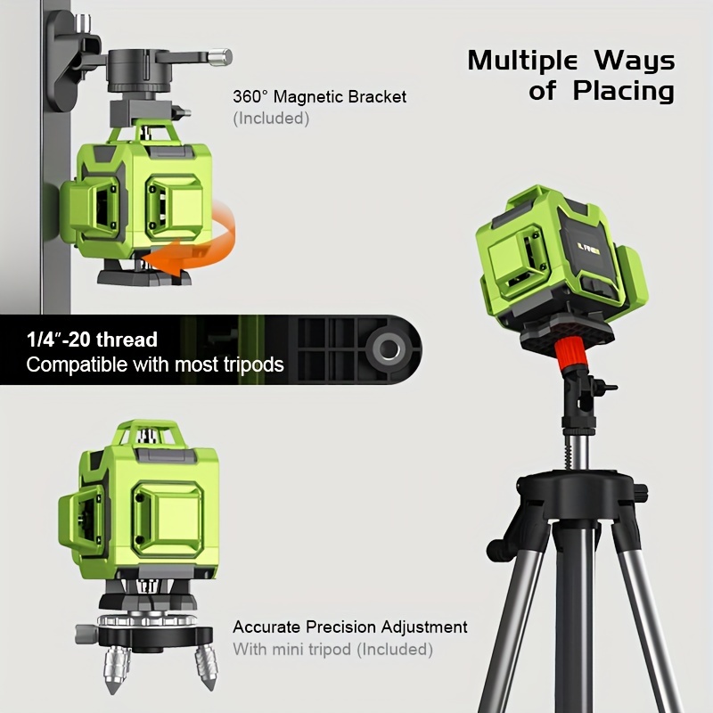 Laser Level, SHAWTY Bright Green Beam Cross Line with Self Leveling, Laser  Level Line Tool with Vertical and Horizontal Line, 360° Magnetic Pivoting