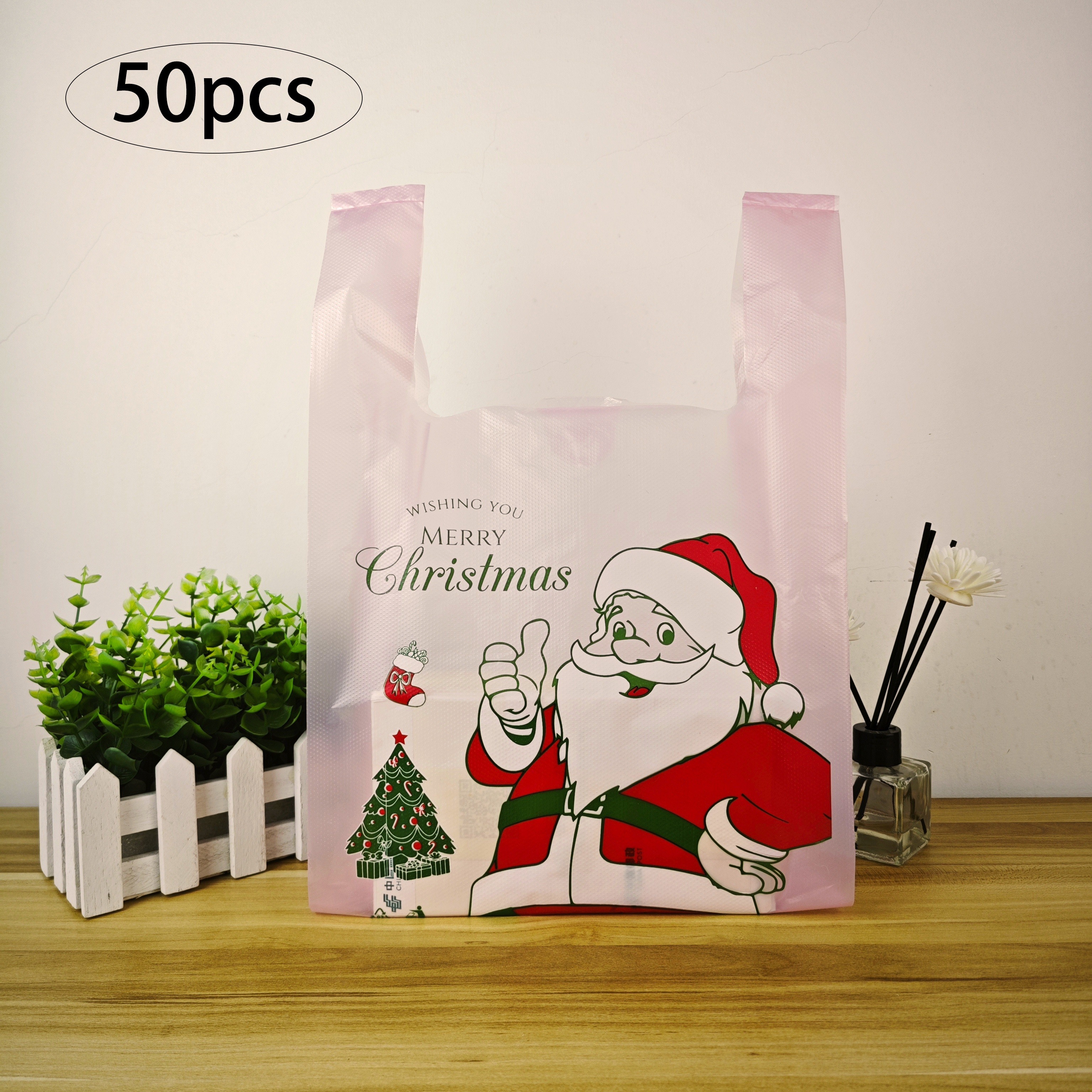 Christmas Santa Claus Snowflakes Xmas Packaging Pouch - Temu