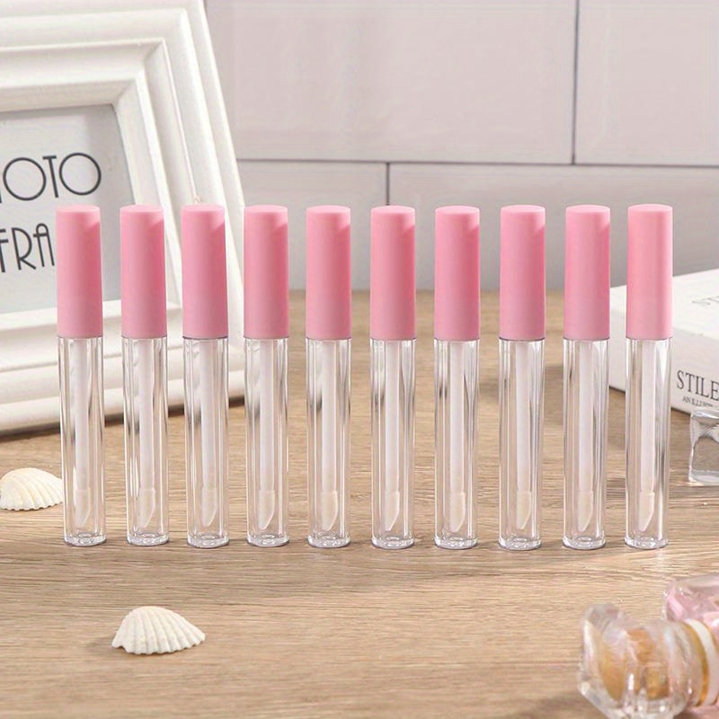 10/50pcs Wholesale 5ml Transparent Lip Gloss Tube With Wand White Black  Pink Clear Lipgloss Lipstick Tubes Big Brush Containers - Refillable  Bottles - AliExpress