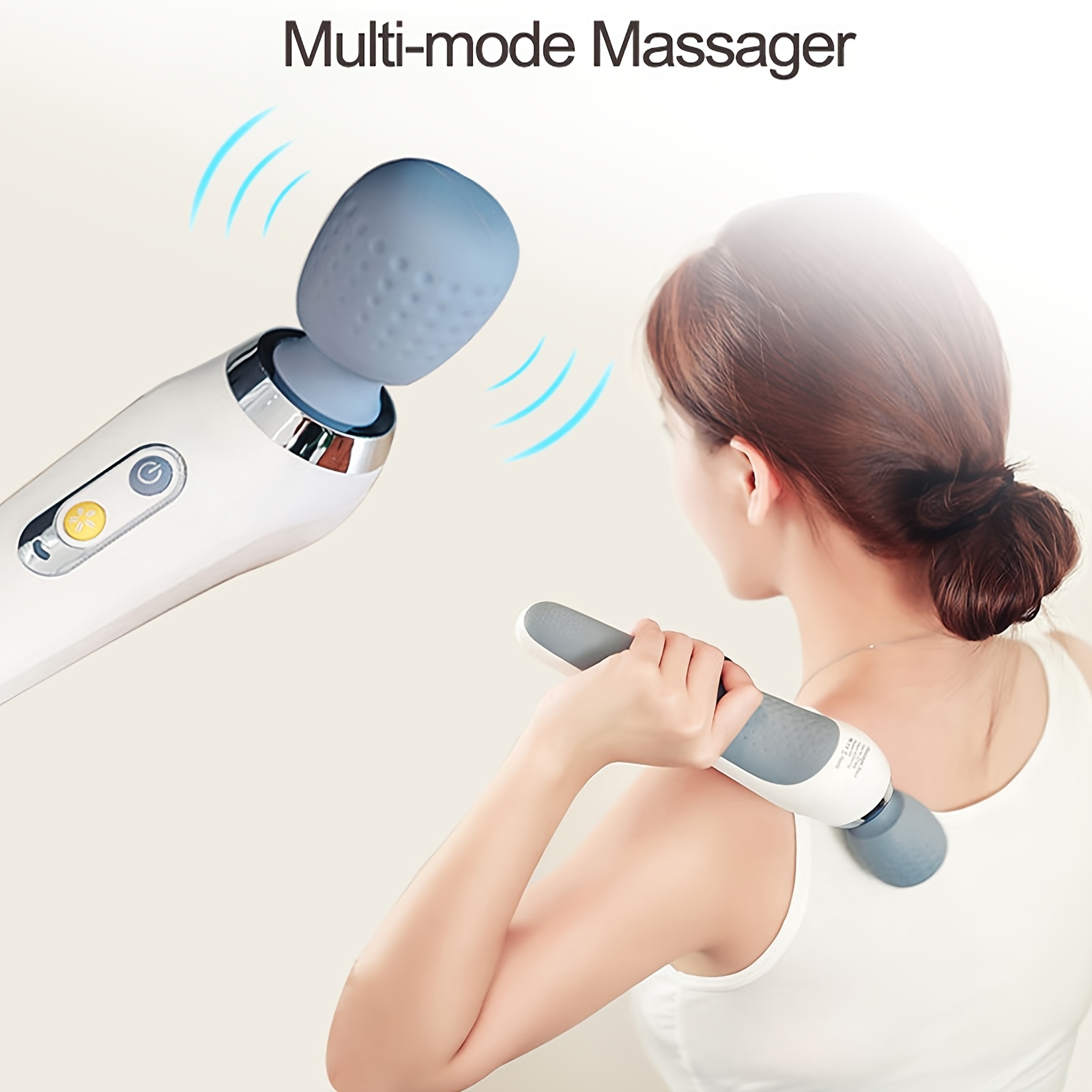 Handheld Back Massager Deep Tissue Back Massager Hand Held Massager Cordless  5 Mode with 6 Interchangeable Massage Heads for Full Body Massager for  Muscles, Neck, Shoulder, Arms, Leg, Calf, Foot