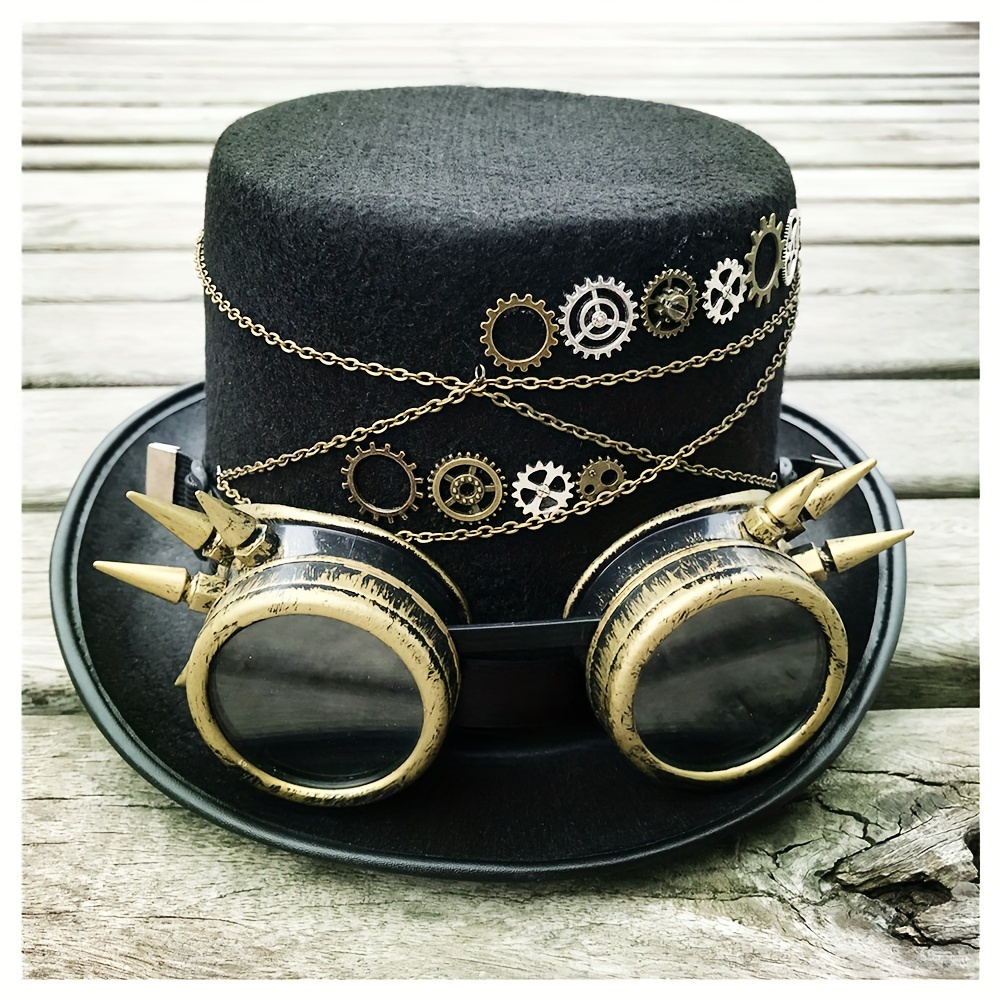Steampunk Time Traveler Hat Steampunk Top Hats For Men With Goggles  Steampunk Hat Halloween Party Steampunk Accessories Steampunk Top Hats With  Goggle