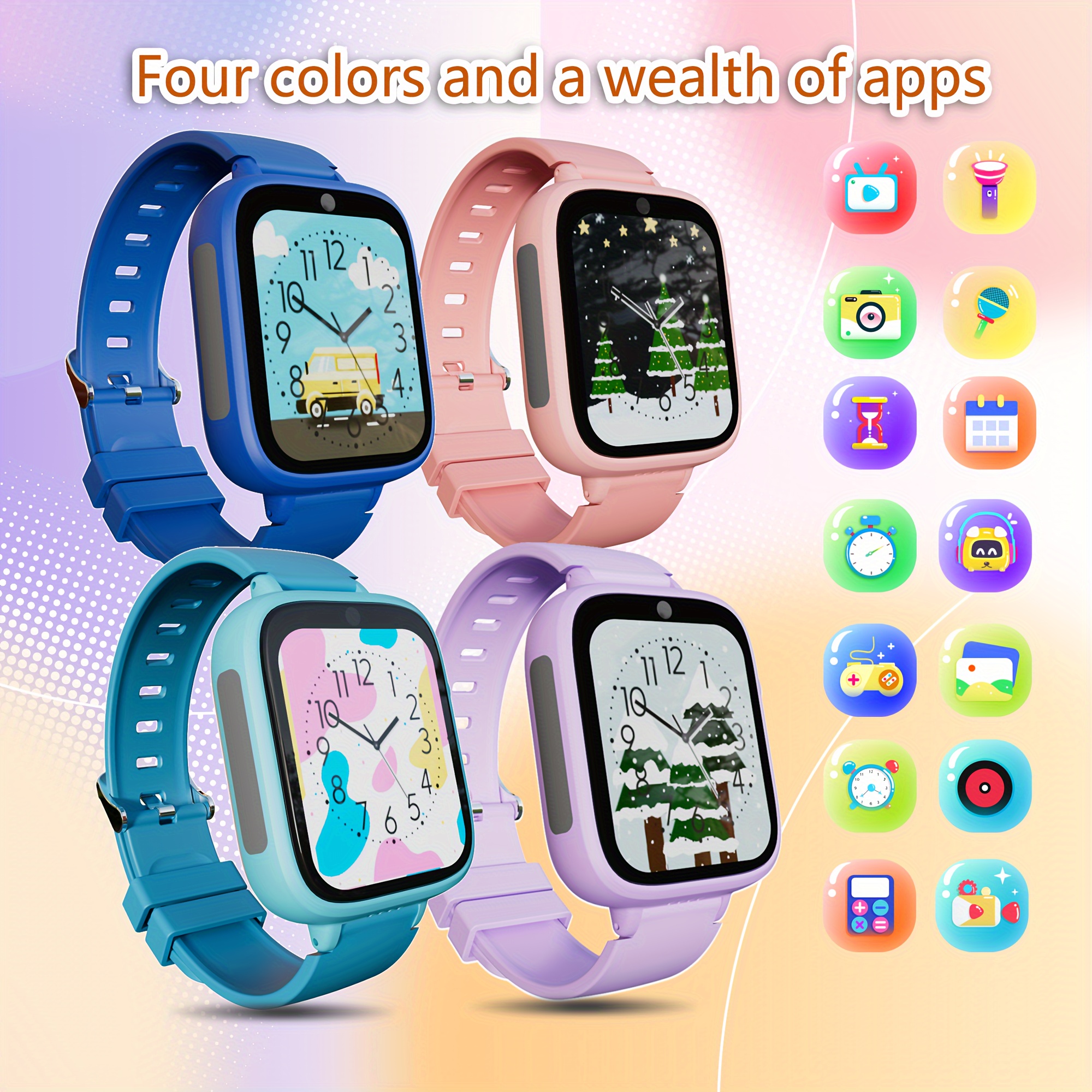 Reloj Inteligente Niños - Smartwatch Teléfono Infantil con 17 Juegos y 2  Cámaras, Smart Watch Digital con Llamadas, SOS, Música, Despertador