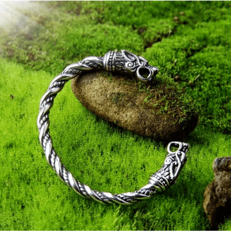 1pc Pulsera Cabeza Lobo Hombres Vikingos Nórdicos Accesorios - Temu Chile