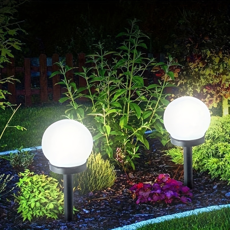 Lampes Solaires Jardin Extérieur - Lot de 2 Lampes Solaires Extérieures -  20 LED Lampes Solaires Extérieures Décoratives de Jardin, Boules de Verre  Solaires Intérieures Extérieures (Blanc chaud)