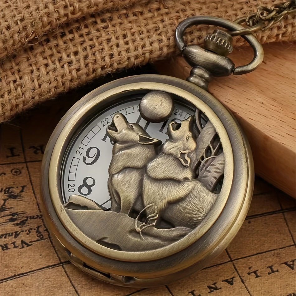 Reloj de bolsillo musical de la serie espacial, reloj de cadena de cuarzo  original, con collar musical, regalo único coleccionable para parejas