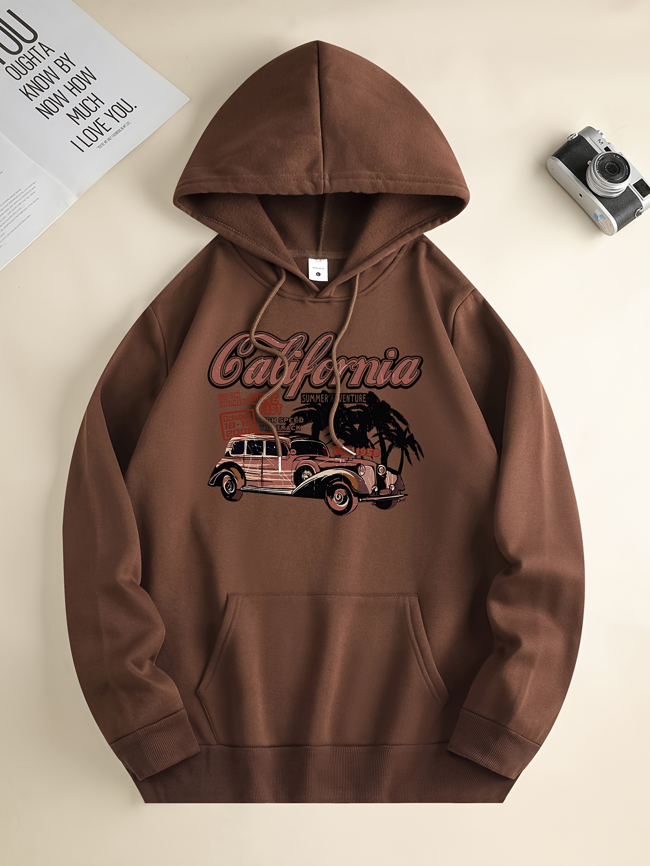 California Beach Print Hoodie Cool Hoodies Men Men's Casual - Temu