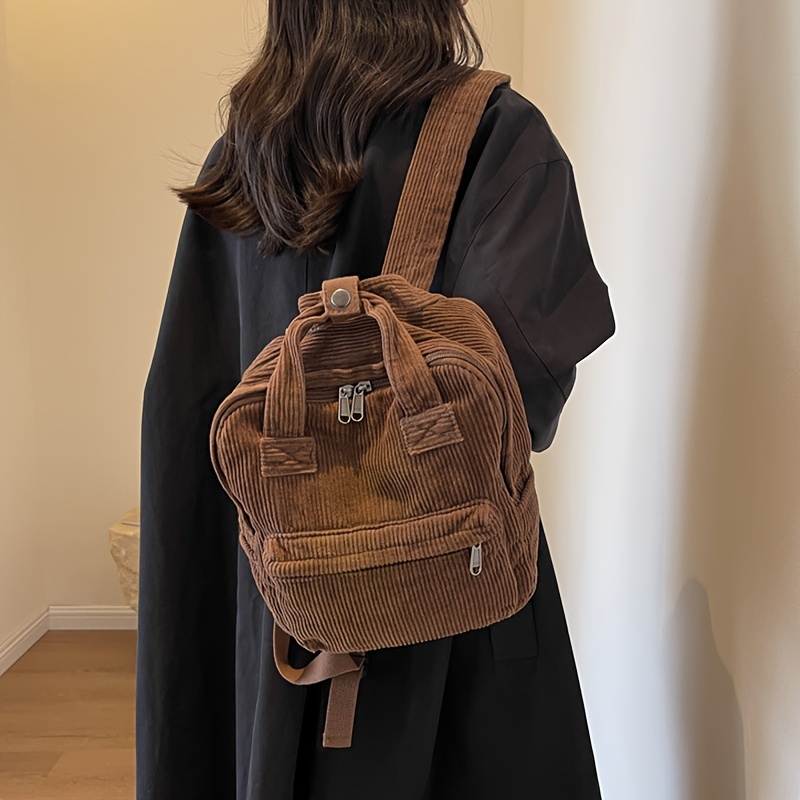 Retro new arrivals corduroy backpack