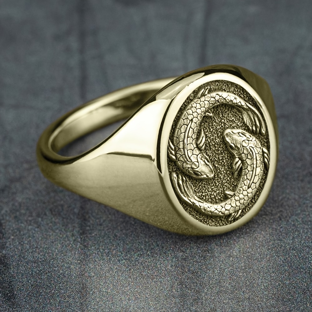 Gold ring hot sale fish design