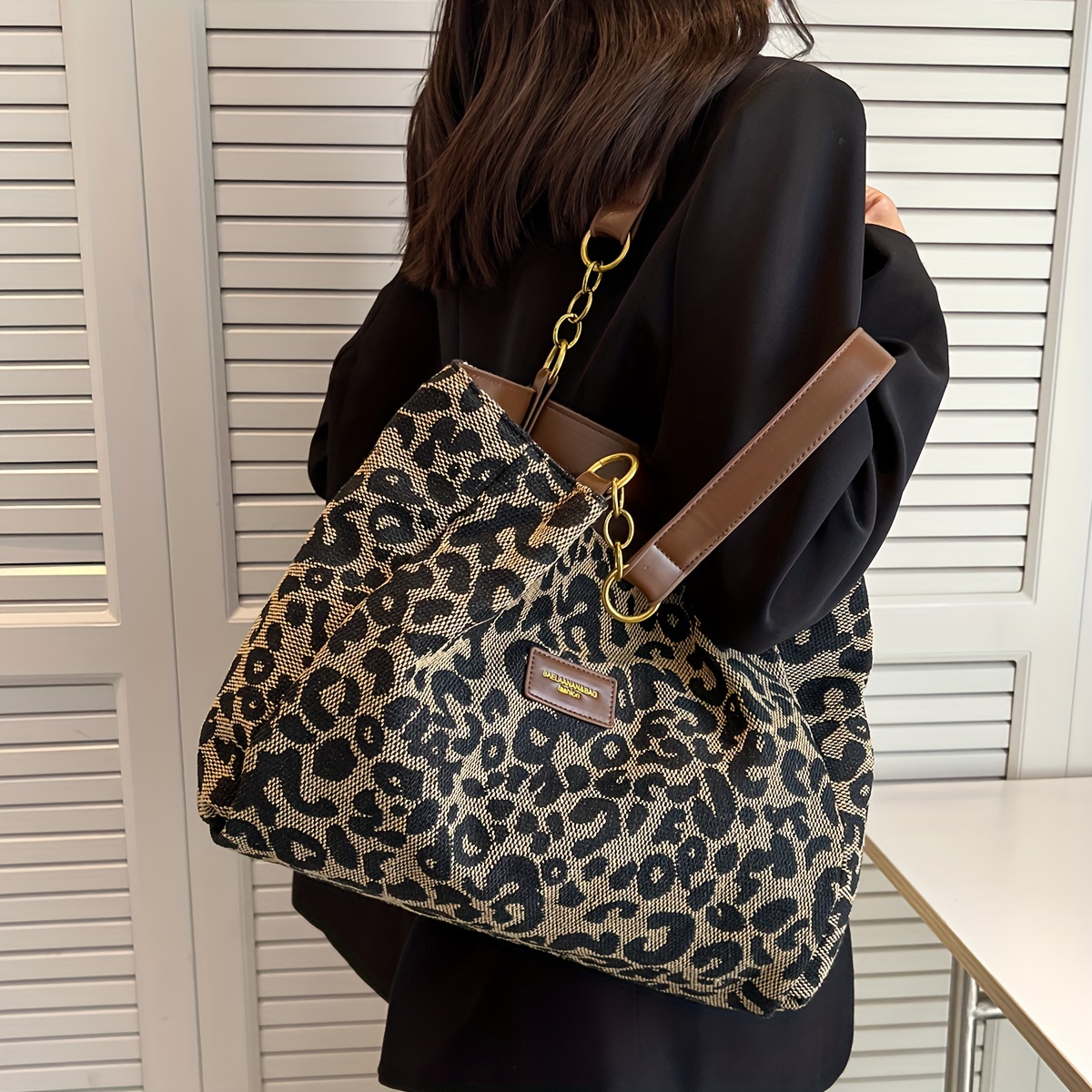 2023New Women Leather Backpacks Fashion Leopard Print Shoulder