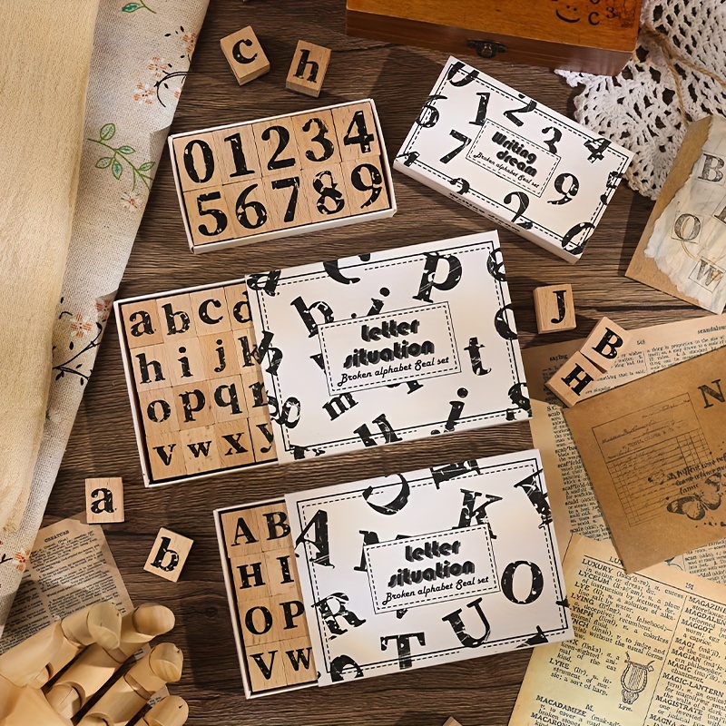 Alphabet Letters Stamps Numbers  Alphabet Letters Set Engraving - 37pcs  1/8 - Aliexpress