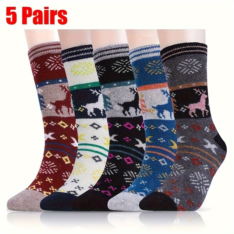 Thick Velvet Pile Lined Socks Thermal Socks Cold Weather - Temu