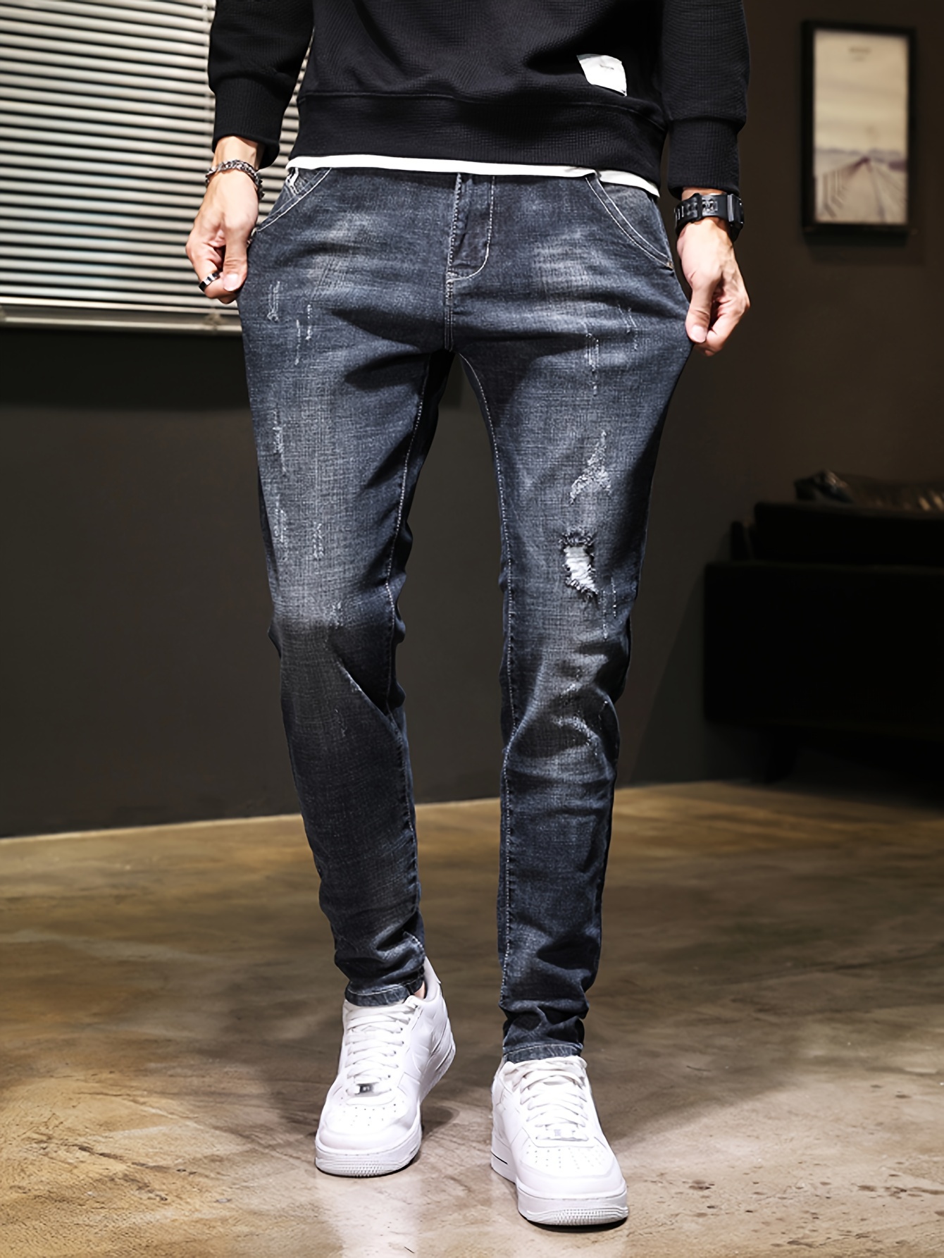 redbat mens moda fita jeans tamanho 46 trending calças mans jeans