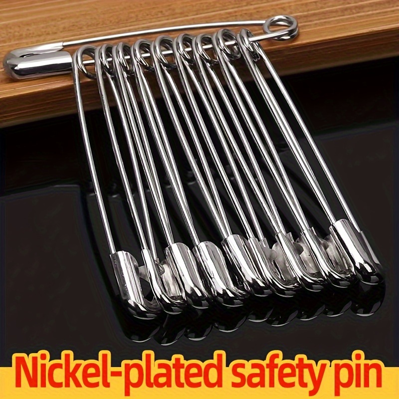1000pcs Safety Pins Assorted, 1.5 inch Rust-Resistant Steel Wire Silver Sewing Safety Pins for Clothes, Large Safety Pins 1.5 inch Bulk for Clothes