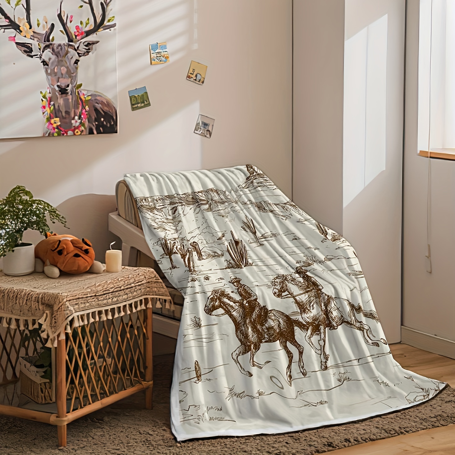  Manta de cama Queen de 90 x 90 pulgadas para todas las  estaciones, manta de cama para niños y niñas, decoración de granja  occidental, manta de felpa para niños, mujeres y