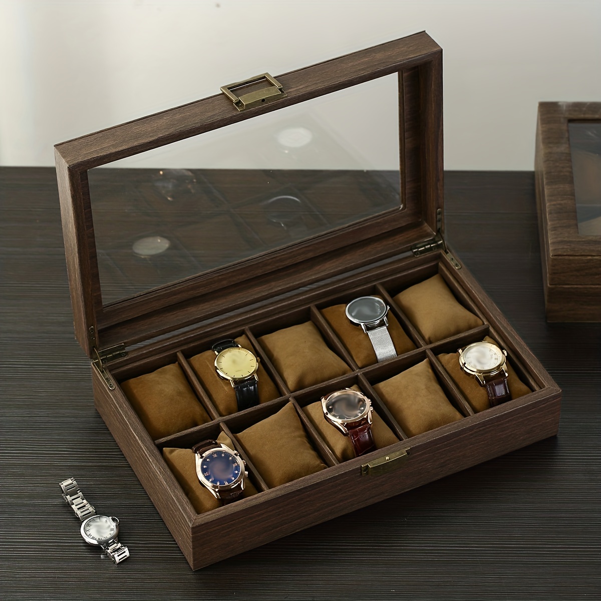High End Piano Lacquer Watch Box Luxury Watch Gift Packaging Box High  Quality Wood Paint Craft Watch Box Dust-Proof Storage Case