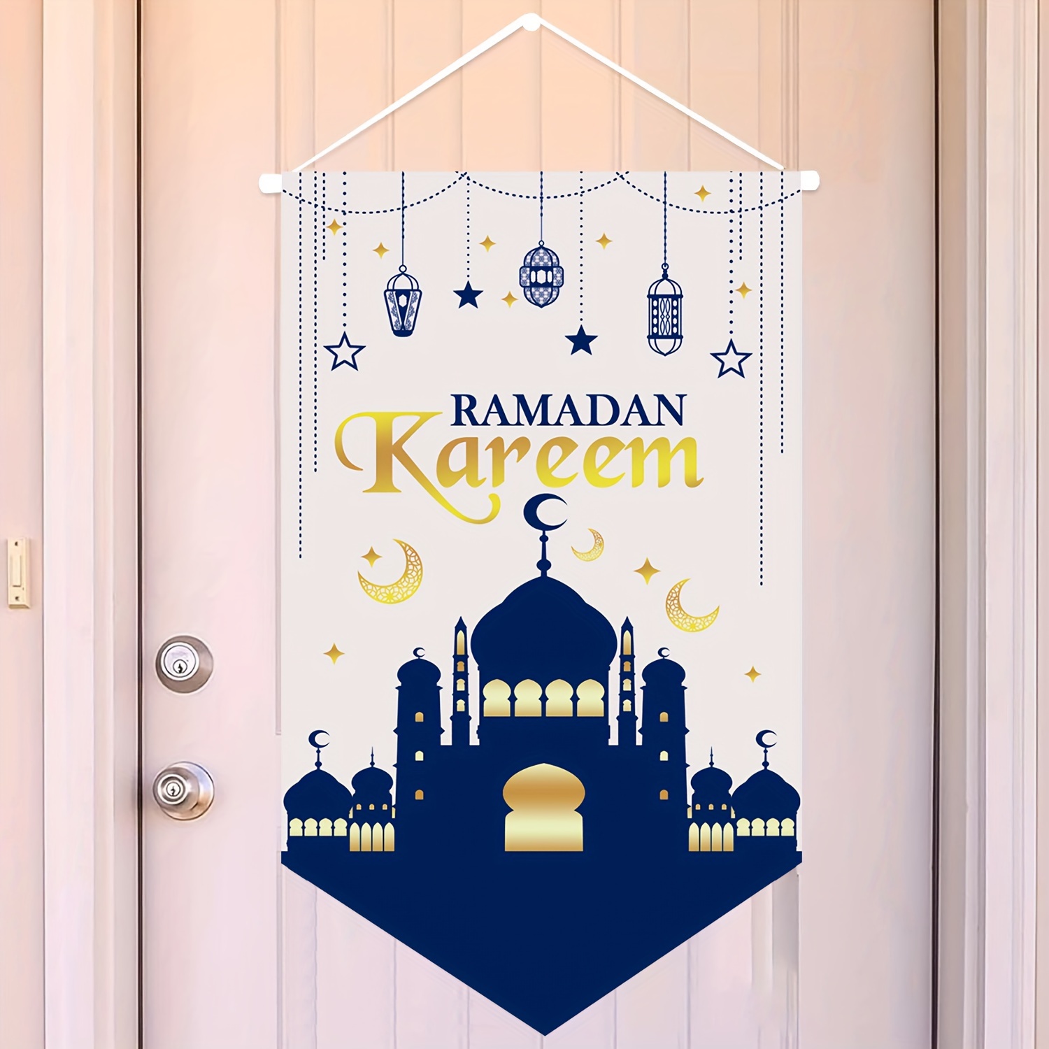 Banner Religioso Ramadan Kareem Con Decoración Islámica