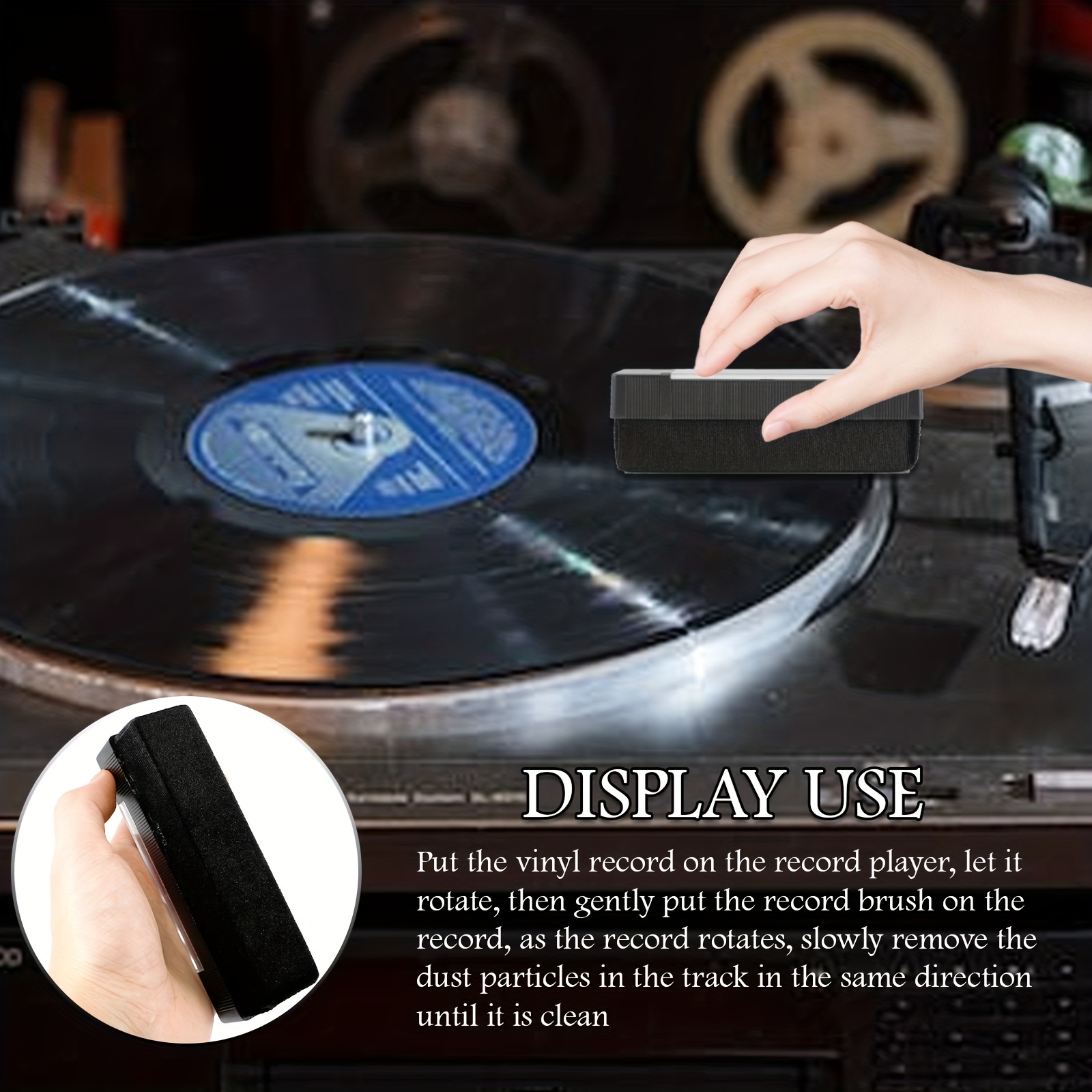 Kit de limpieza de vinilo limpiador de discos de vinilo, kit limpiador de  discos 4 en 1 para álbumes de vinilo, incluye cepillo para discos de